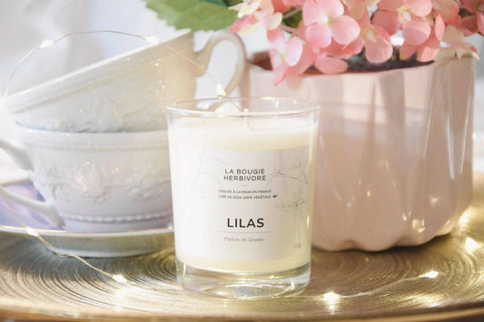 Lilas - Bougie parfumée à la cire végétale de soja 150g La Bougie Herbivore Bougies