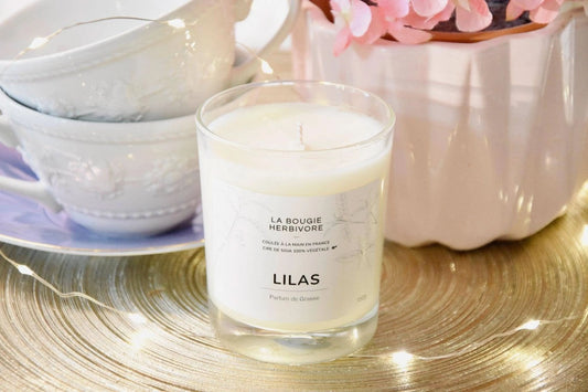 Lilas - Bougie parfumée à la cire végétale de soja 150g La Bougie Herbivore Bougies