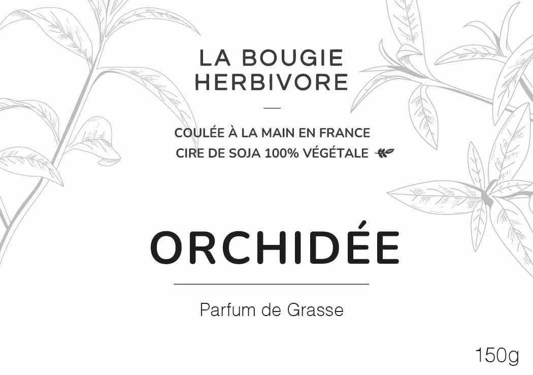 Orchidée - Bougie parfumée à la cire végétale de soja 150g La Bougie Herbivore Bougies