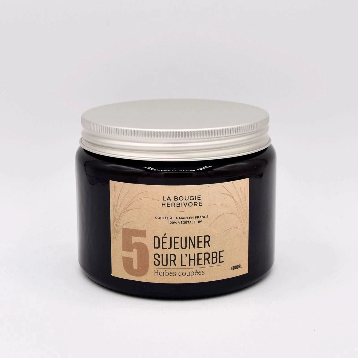 Bougie artisanale made in France - No. 5 DEJEUNER SUR L'HERBE La Bougie Herbivore Bougies 400g