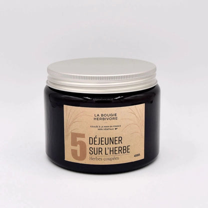 Bougie artisanale made in France - No. 5 DEJEUNER SUR L'HERBE La Bougie Herbivore Bougies 400g